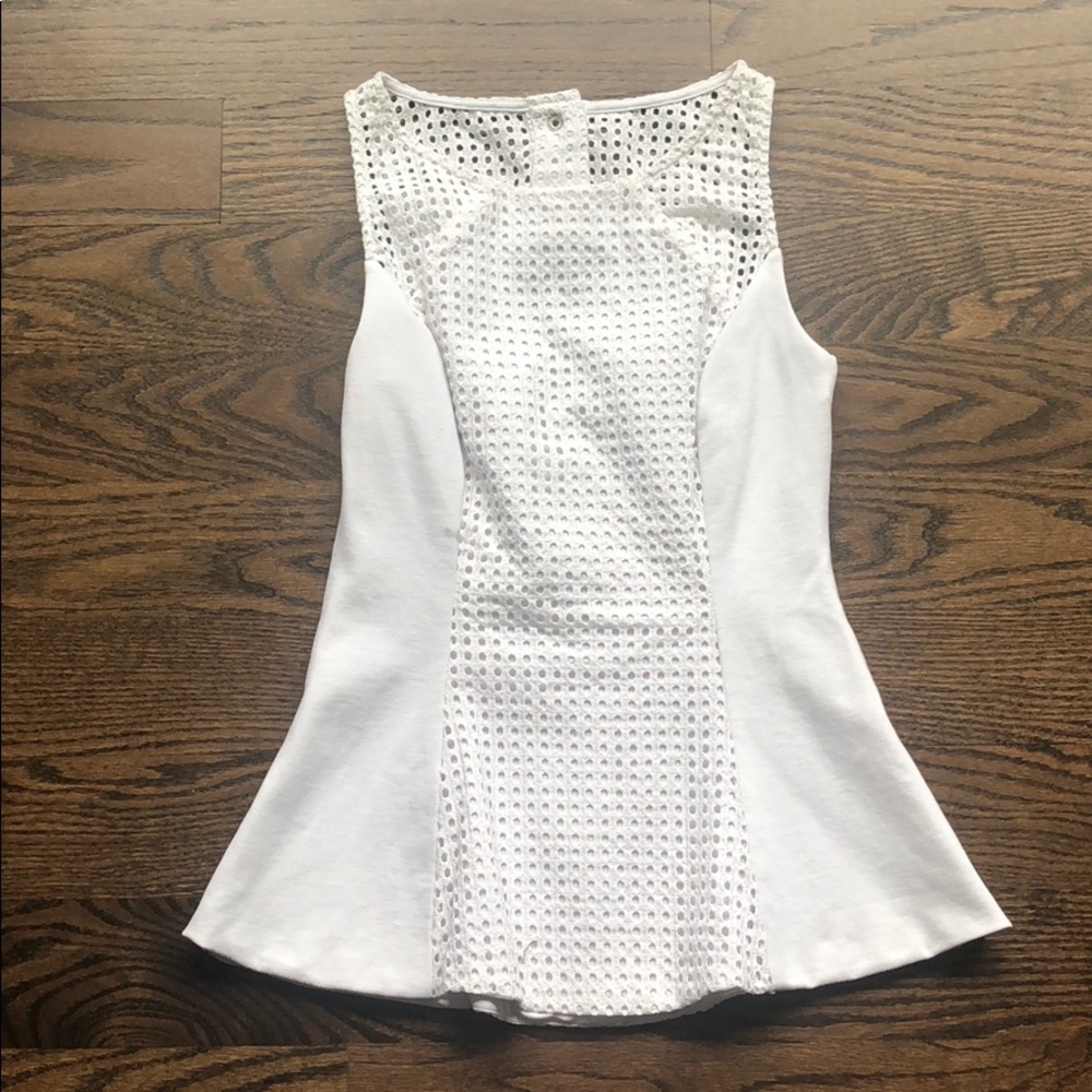 NWOT GUESS Peplum White Top